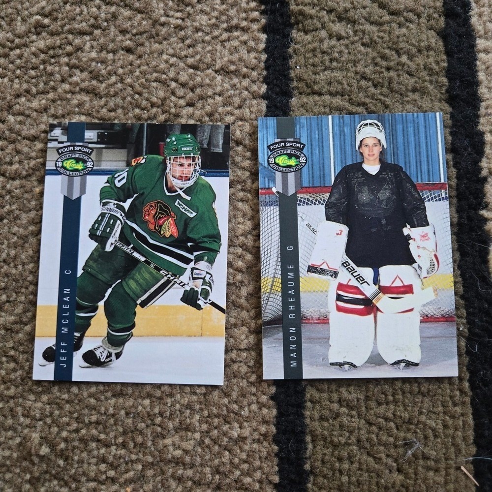 1992 Classic Four Sport Hockey Cards Manon Rheaume 224 Jeff McLean 205 Lot